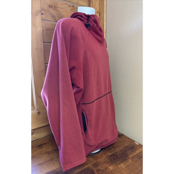 Melanzana Men's XL Wind Pro Fleece Hoodie Red Layer Ski Mountains Gorpcore EUC - Picture 4 of 9